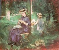Morisot, Berthe - Woman and Child in a Garden